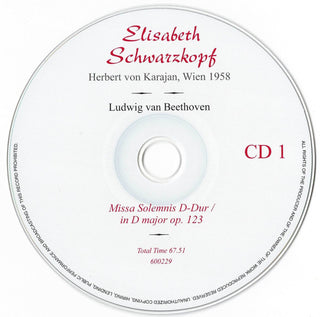 Elisabeth Schwarzkopf, Ludwig van Beethoven, Herbert von Karajan, Christa Ludwig : Missa Solemnis (2xCD, Comp)