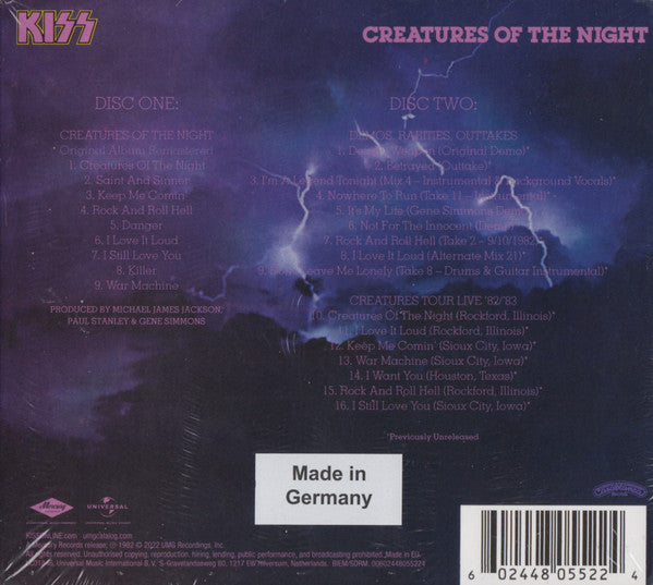 Kiss : Creatures Of The Night  (CD, Album, RE, RM + CD + Dlx, 40t)