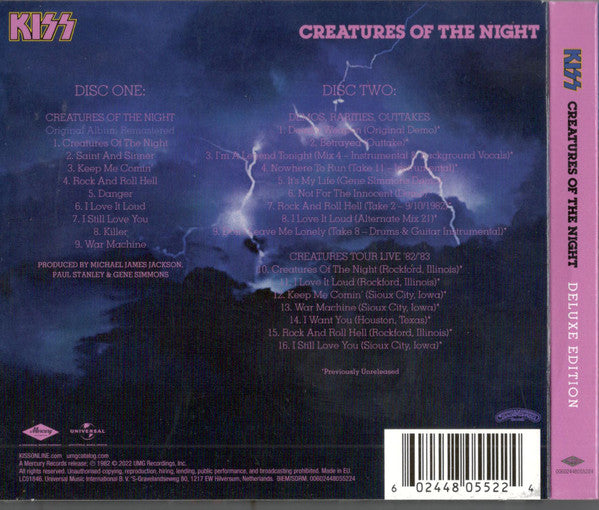 Kiss : Creatures Of The Night  (CD, Album, RE, RM + CD + Dlx, 40t)