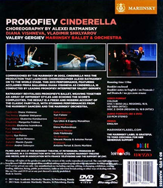 Sergei Prokofiev, Valery Gergiev, Alexei Ratmansky, Diana Vishneva, Vladimir Shklyarov, Mariinsky Ballet & Orchestra Of The Mariinsky Theatre : Cinderella (2 Disc Ballet) (Blu-ray + DVD-V)