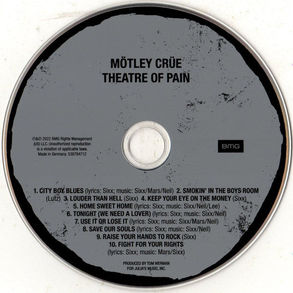 Mötley Crüe : Theatre Of Pain (CD, Album, RE, RM, Dig)