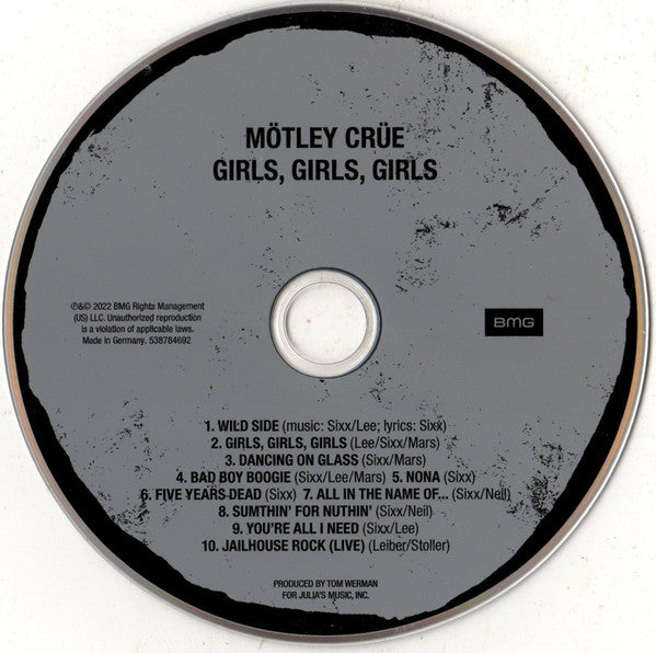 Mötley Crüe : Girls, Girls, Girls (CD, Album, RE, RM, Dig)