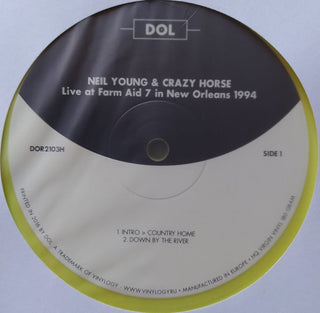 Neil Young & Crazy Horse : Live At Farm Aid 7 In New Orleans 1994 (LP, Album, Unofficial, Yel)