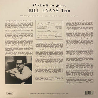 The Bill Evans Trio : Portrait In Jazz (LP, Album, Dlx, RE, 180)