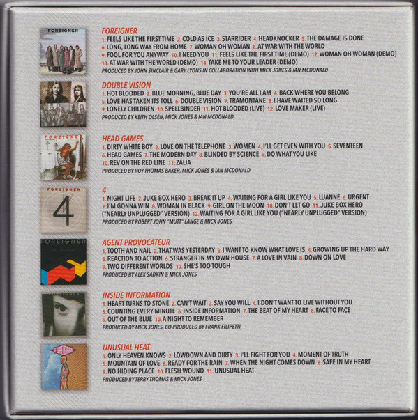 Foreigner : The Complete Atlantic Studio Albums 1977 - 1991 (Box, Comp, RE + CD, Album, RE, RM, Car + CD, Album)