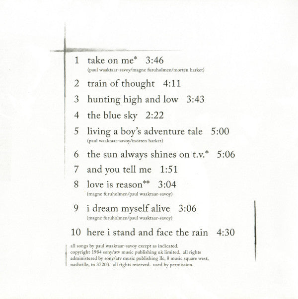 a-ha : Hunting High And Low (CD, Album, RE, RM, RP)
