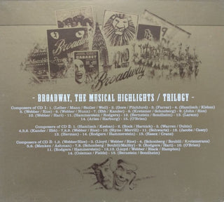 Various : Broadway, The Musical Highlights / Trilogy (3xCD, Comp)