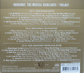 Various : Broadway, The Musical Highlights / Trilogy (3xCD, Comp)