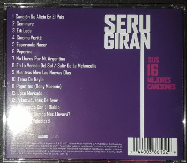 Serú Girán : Sus 16 Mejores Canciones (CD, Comp)