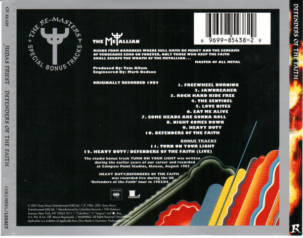 Judas Priest : Defenders Of The Faith (CD, Album, RE, RM, RP)