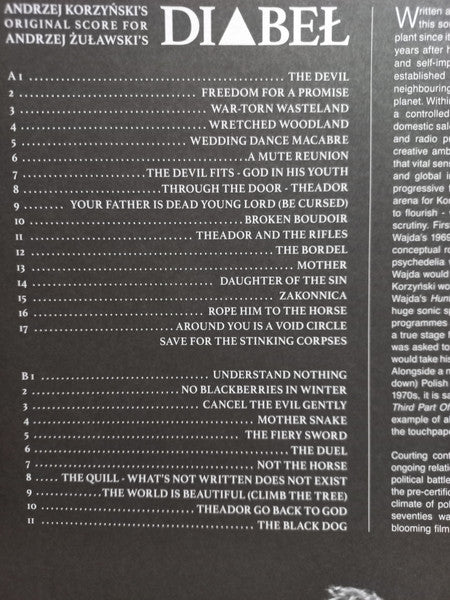 Andrzej Korzyński : Diabeł (LP, Album)