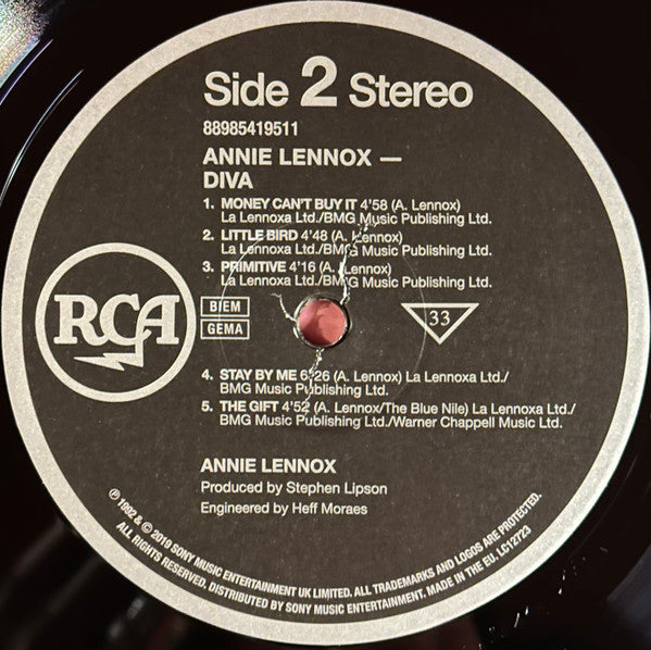 Annie Lennox : Diva (LP, Album, RE, RP)
