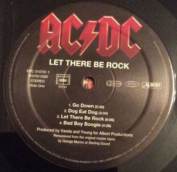 AC/DC : Let There Be Rock (LP, Album, RE, RM, 180)