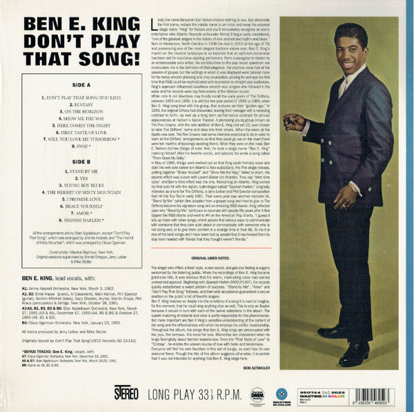 Ben E. King : Don't Play That Song! (LP, Album, Ltd, RE, 180)