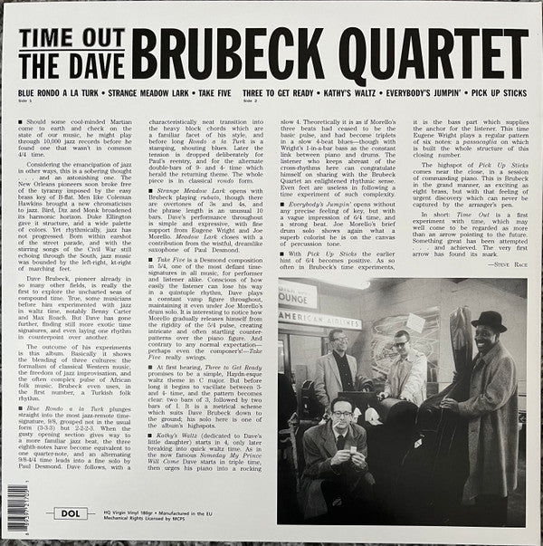The Dave Brubeck Quartet : Time Out (LP, Album, RE, 180)