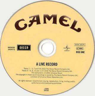 Camel : A Live Record (2xCD, Album, RE, RM)