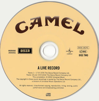 Camel : A Live Record (2xCD, Album, RE, RM)