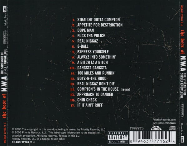 N.W.A* : The Best Of N.W.A (The Strength Of Street Knowledge) (CD, Comp, RE)