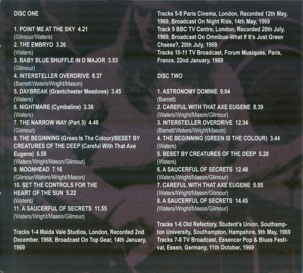 Pink Floyd : Audio Archives 1969 (2xCD, Comp, RE, RM, Unofficial)