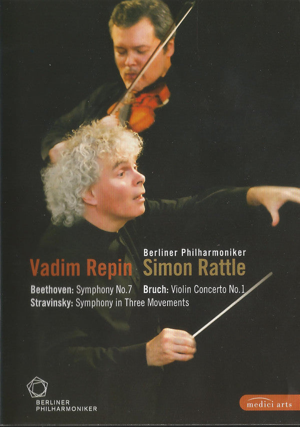 Berliner Philharmoniker, Sir Simon Rattle, Vadim Repin, Ludwig van Beethoven, Max Bruch, Igor Stravinsky : Symphony No.7 / Violin Concerto No.1 / Symphony In Three Movements  (DVD-V, Multichannel, NTSC)