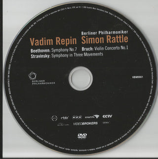 Berliner Philharmoniker, Sir Simon Rattle, Vadim Repin, Ludwig van Beethoven, Max Bruch, Igor Stravinsky : Symphony No.7 / Violin Concerto No.1 / Symphony In Three Movements  (DVD-V, Multichannel, NTSC)
