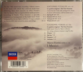 Antonio Vivaldi, Giuseppe Verdi - I Musici : The Four Seasons (CD, Album)