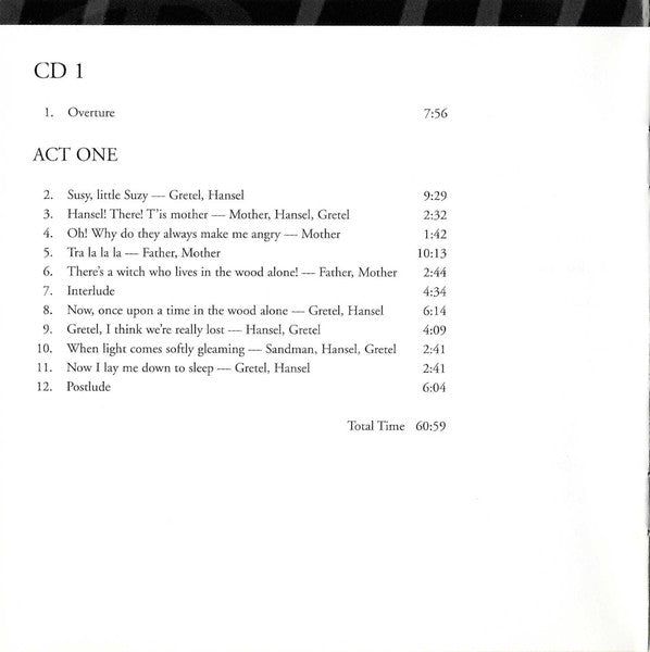 Engelbert Humperdinck (2)  –  Christine Douglas, Suzanne Johnston, Margaret Haggart : Hansel And Gretel (2xCD, Album)