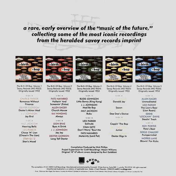 Various : The Birth Of Bop (5x10", Comp, Mono + Box)