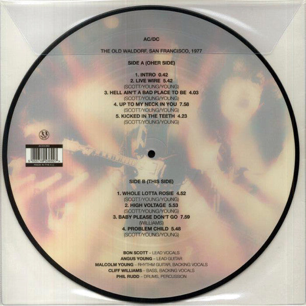 AC/DC : Live At The Old Waldorf - San Francisco 1977 (LP, Ltd, Pic, Unofficial)