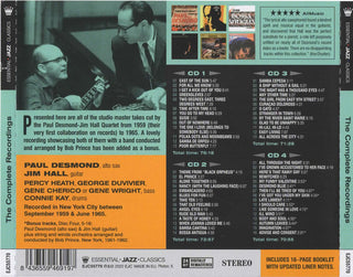 Paul Desmond Jim Hall Quartet : Complete Recordings (4xCD, Comp, RM + Box)