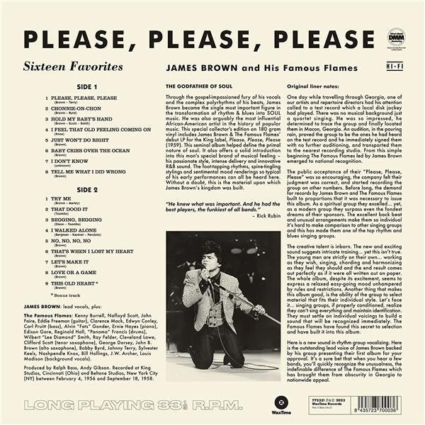 James Brown & The Famous Flames : Please, Please, Please (LP, Album, Ltd, RE)
