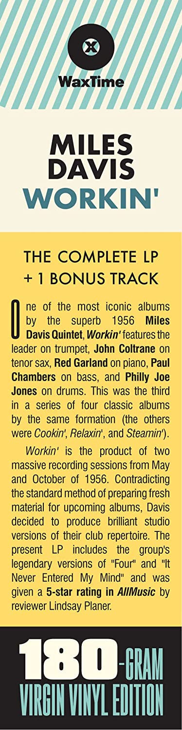 The Miles Davis Quintet : Workin’ With The Miles Davis Quintet (LP, Album, RE, DMM)