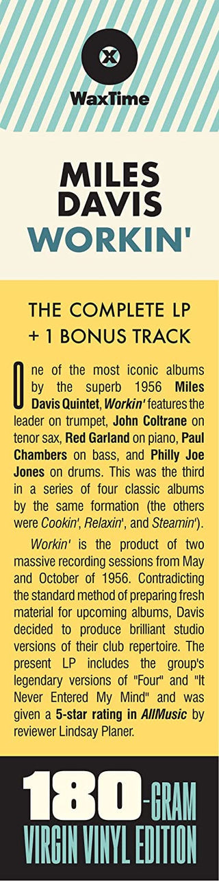 The Miles Davis Quintet : Workin’ With The Miles Davis Quintet (LP, Album, RE, DMM)