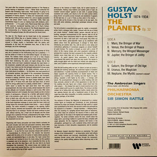 Holst* : Sir Simon Rattle, Philharmonia Orchestra, The Ambrosian Singers : The Planets (LP, Album, RE, 180)