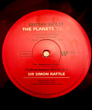 Holst* : Sir Simon Rattle, Philharmonia Orchestra, The Ambrosian Singers : The Planets (LP, Album, RE, 180)