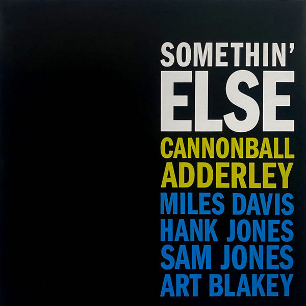 Cannonball Adderley : Somethin’ Else (LP, Album, RE, cle)