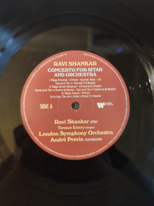 Ravi Shankar & André Previn  -  London Symphony Orchestra : Concerto For Sitar & Orchestra (LP, Album, 180)