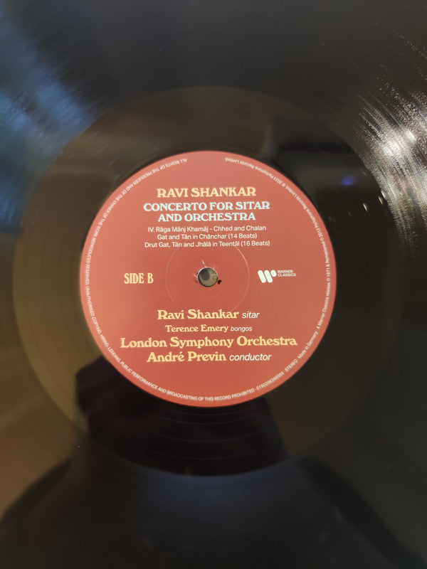 Ravi Shankar & André Previn  -  London Symphony Orchestra : Concerto For Sitar & Orchestra (LP, Album, 180)