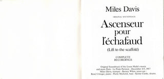 Miles Davis : Ascenseur Pour L'Échafaud (Lift To The Scaffold) (CD, Album, RE)