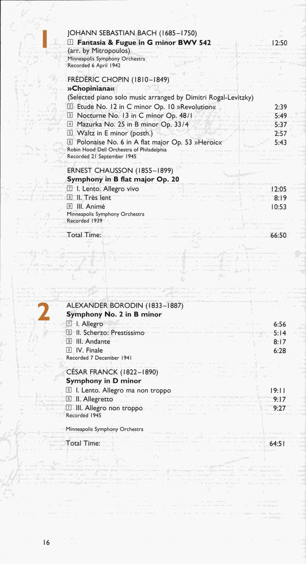 Dimitri Mitropoulos : Mitropoulos (4xCD, Comp, RM)