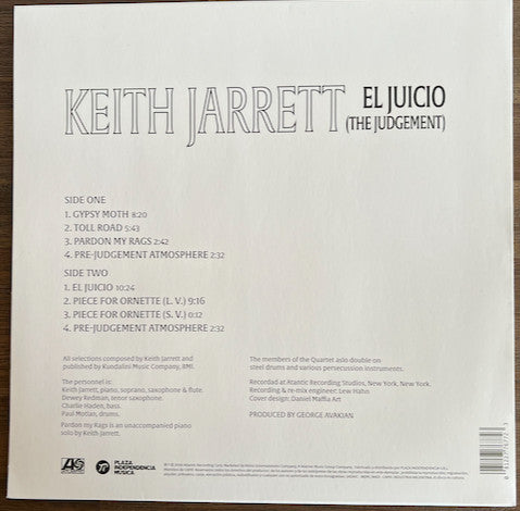 Keith Jarrett : El Juicio (The Judgement) (LP)