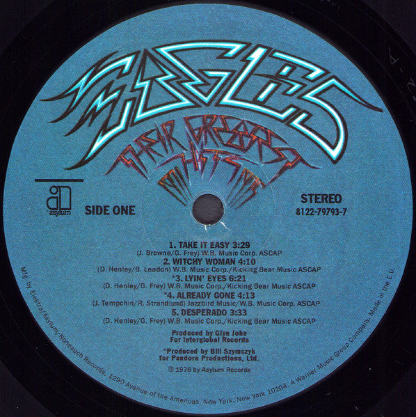 Eagles : Their Greatest Hits 1971-1975 (LP, Album, Comp, RE, RM, 180)
