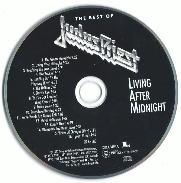 Judas Priest : Living After Midnight: The Best Of Judas Priest (CD, Comp, RE)