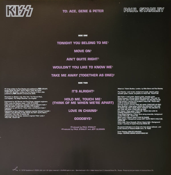 Kiss, Paul Stanley : Paul Stanley (LP, Album, Pic, RE, 180)