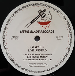 Slayer : Live Undead (12", EP, RE, RM)