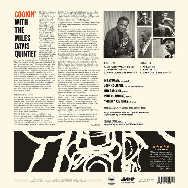 The Miles Davis Quintet : Cookin' With The Miles Davis Quintet (LP)