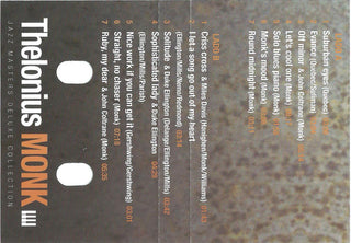 Thelonious Monk : Jazz Masters Deluxe Collection (Cass, Comp)