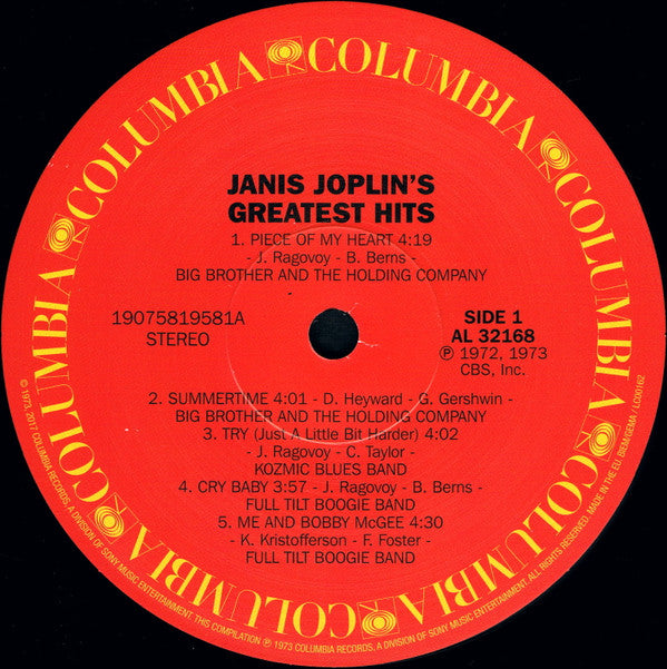 Janis Joplin : Janis Joplin's Greatest Hits (LP, Comp, RE, GZ )