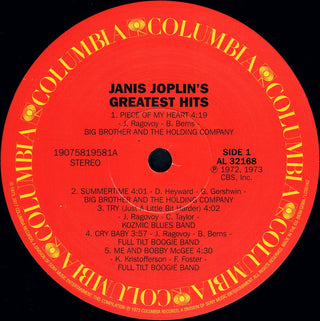 Janis Joplin : Janis Joplin's Greatest Hits (LP, Comp, RE, GZ )