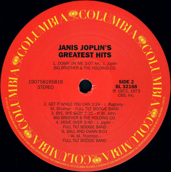 Janis Joplin : Janis Joplin's Greatest Hits (LP, Comp, RE, GZ )